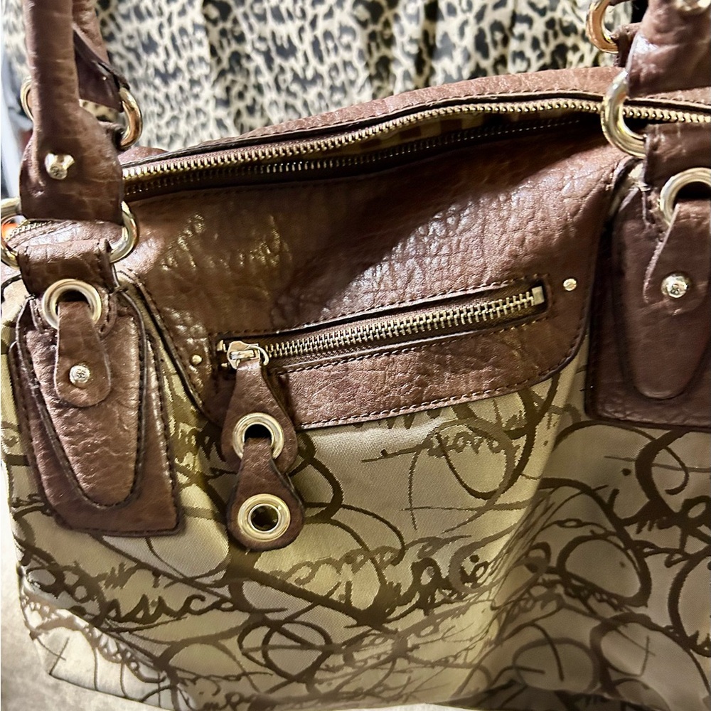 Brown and Tan Designer Women's Bag
